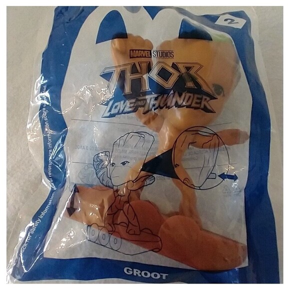 Groot 2022 Marvel Thor Love and Thunder McDonalds Happy Meal Toy - Picture 4 of 6